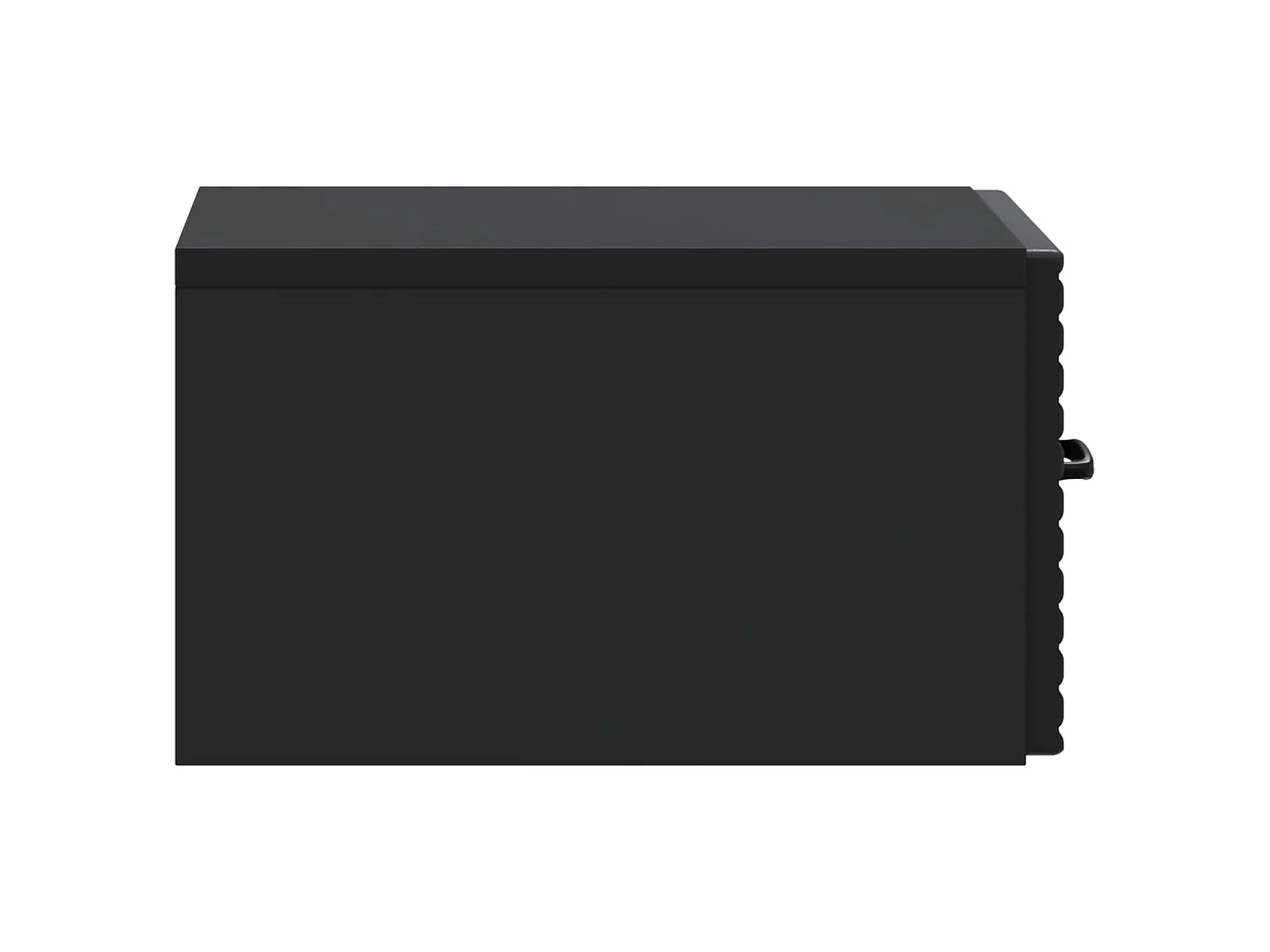 Table de chevet mural 2 pièces Noir 34,5 x 33 x 20 cm