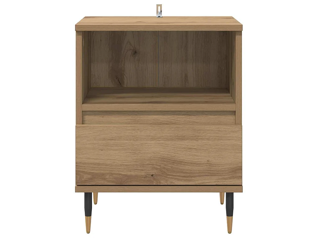 Table de chevet avec tiroir Chêne artisanal 40 x 35 x 50 cm