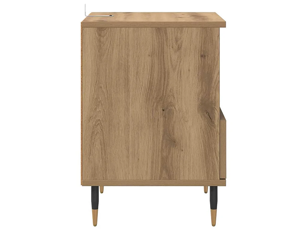 Table de chevet avec tiroir Chêne artisanal 40 x 35 x 50 cm