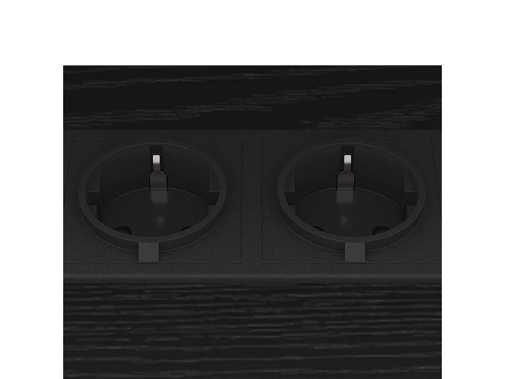 Mesa de Noche Roble negro 38 x 30 x 48 cm Madera contrachapada