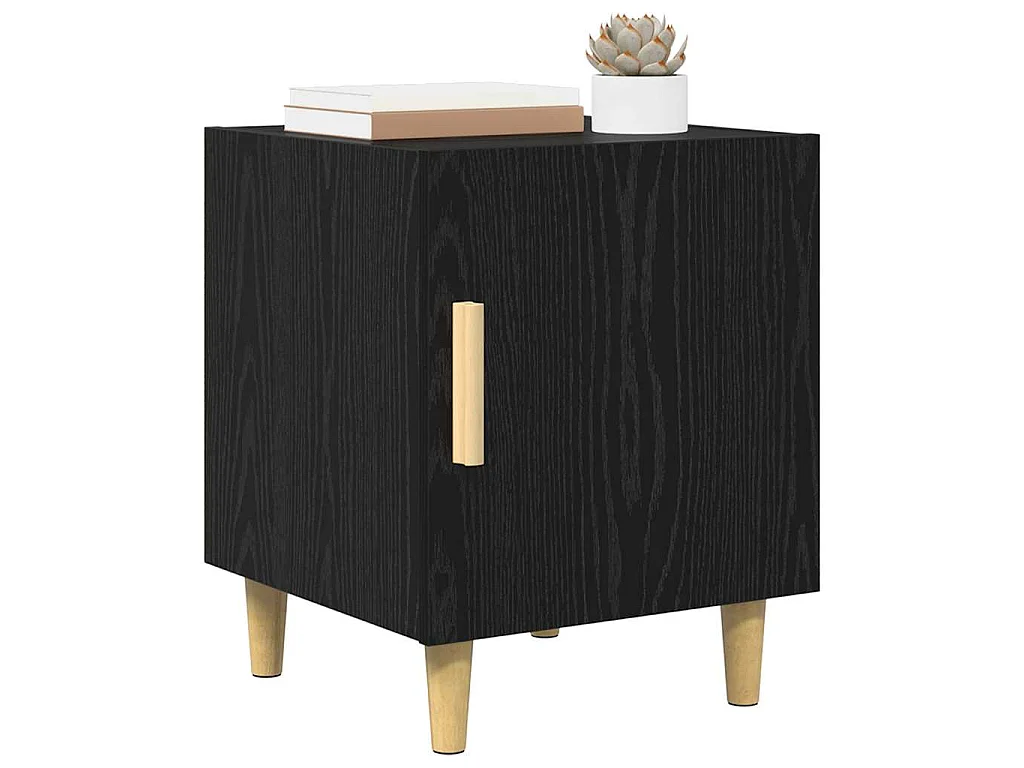 Table de chevet Chêne noir 40 x 40 x 50 cm Bois d'ingénierie