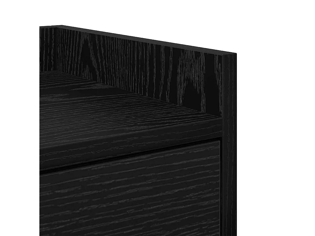 Mesa de Noche Roble negro 40 x 29 x 60 cm Madera contrachapada
