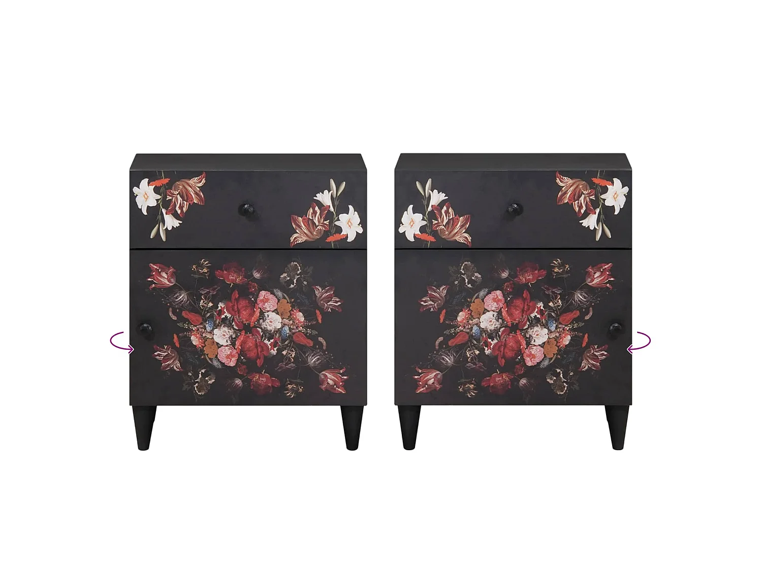 Table de chevet avec tiroir Multicolore 50 x 33 x 60 cm