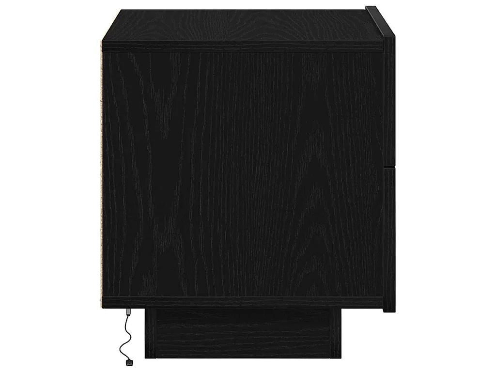 Armario de Noche con cajón Roble negro 70 x 36 x 40.5 cm