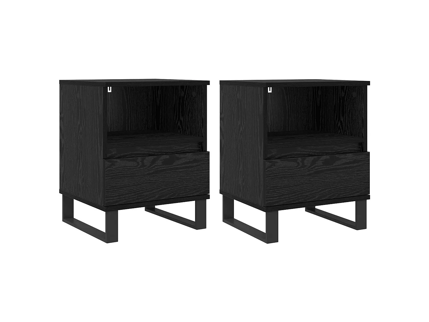 Mueble cama Roble Negro 40 x 35 x 50 cm Madera de ingeniería
