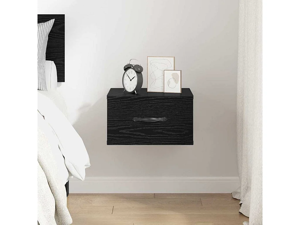 Table de chevet Chêne noir 35 x 35 x 20 cm Bois d'ingénierie