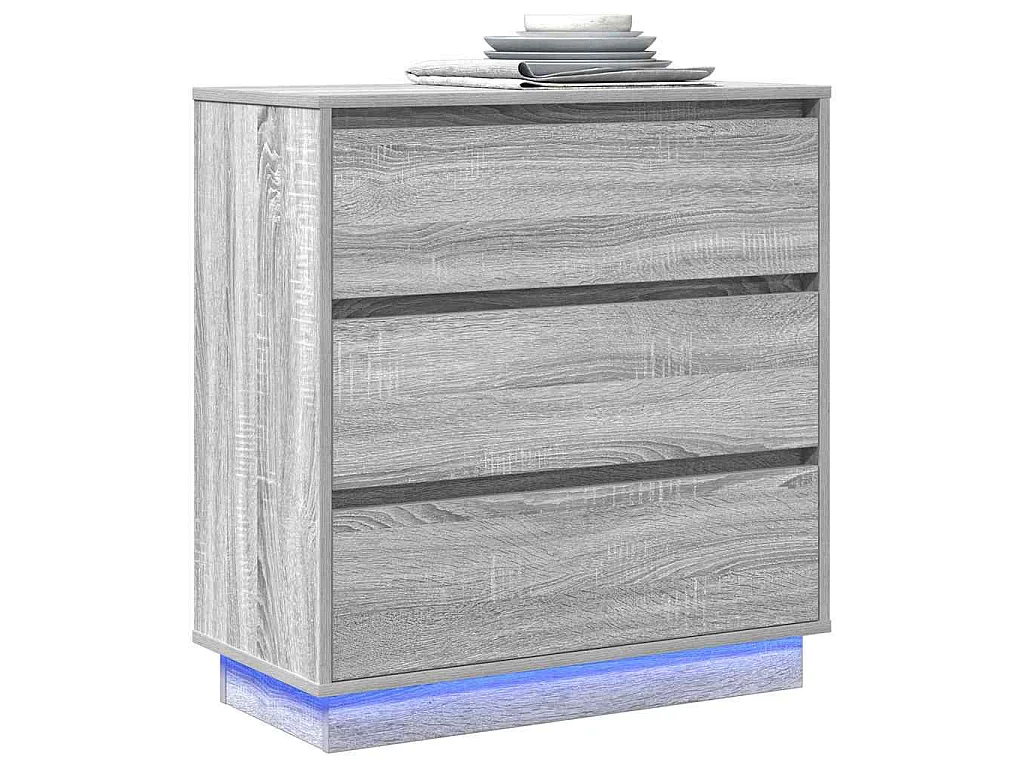 Armario de Noche Gris 71 x 34.5 x 75 cm Madera contrachapada