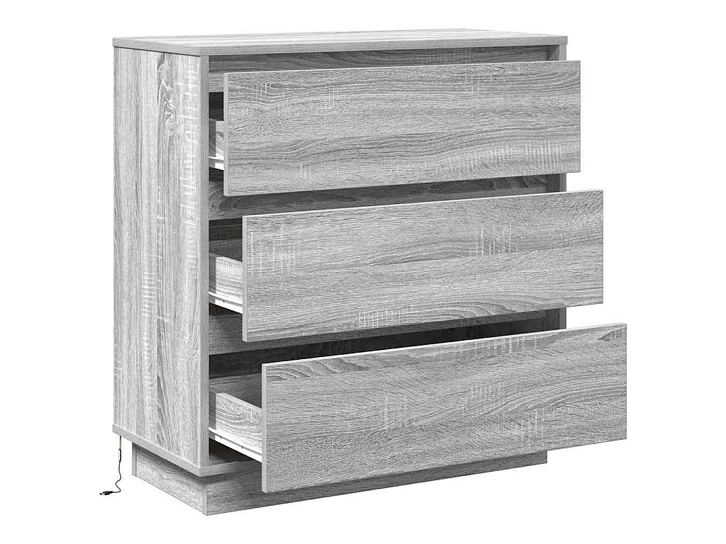 Armario de Noche Gris 71 x 34.5 x 75 cm Madera contrachapada