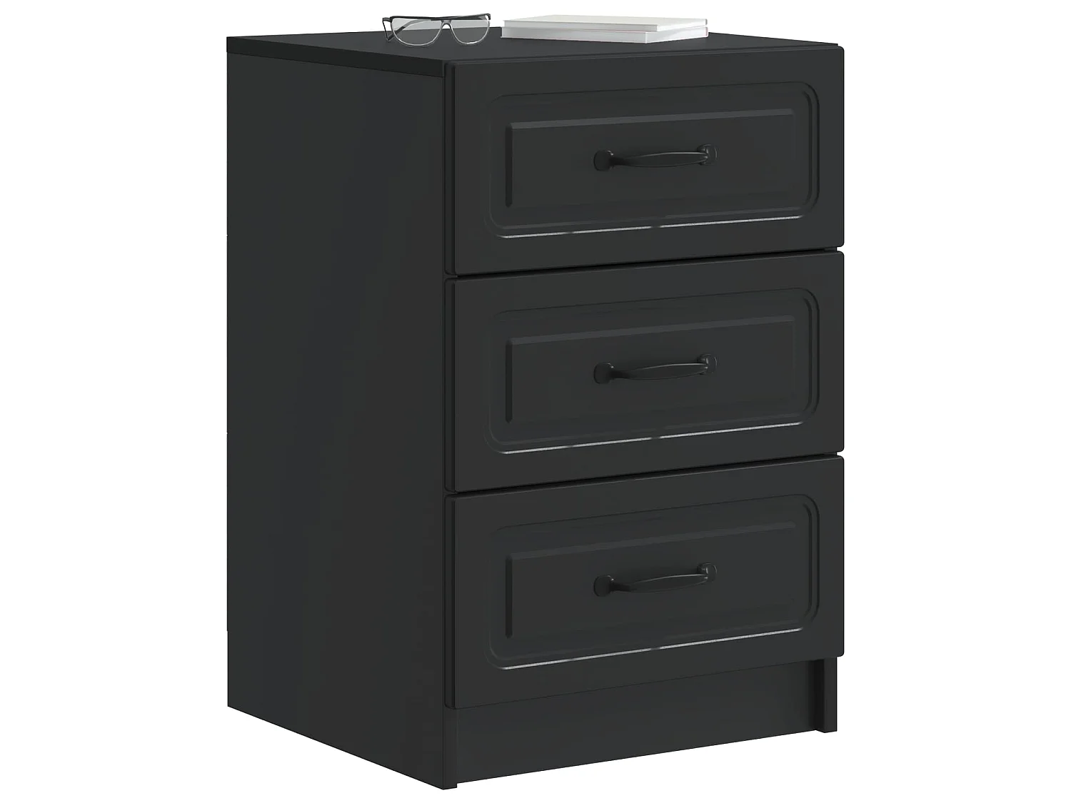 Table de chevet Noir 43 x 41 x 63,5 cm Bois d'ingénierie