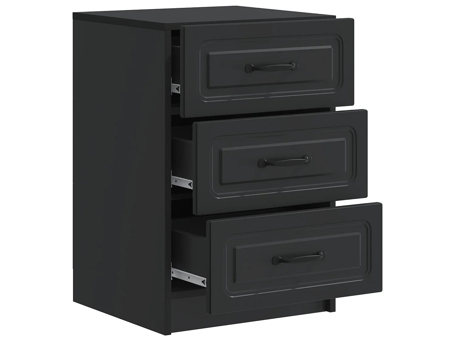 Table de chevet Noir 43 x 41 x 63,5 cm Bois d'ingénierie