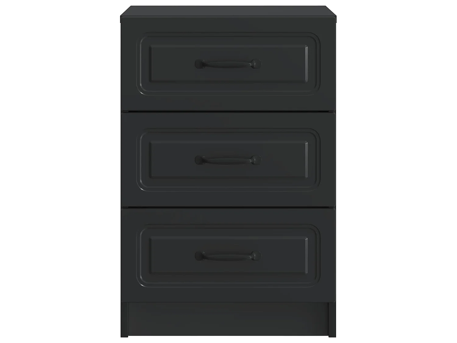 Table de chevet Noir 43 x 41 x 63,5 cm Bois d'ingénierie