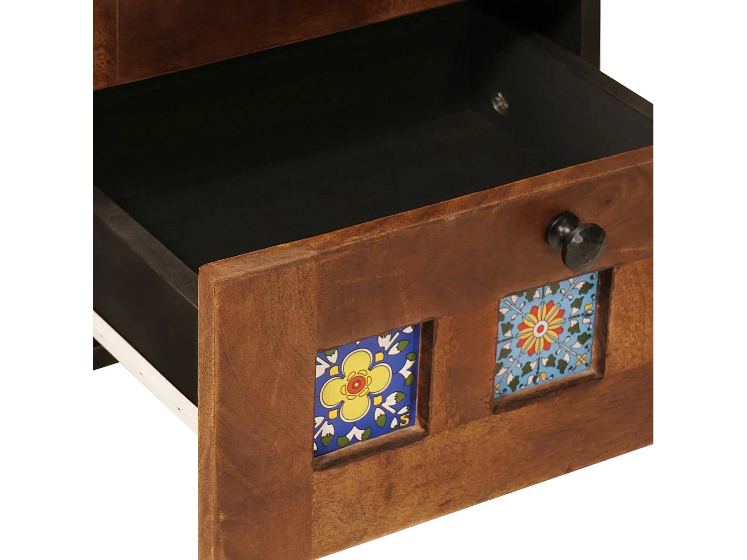 Armario de Noche con cajón 2 piezas Marrón 40 x 33,5 x 46 cm