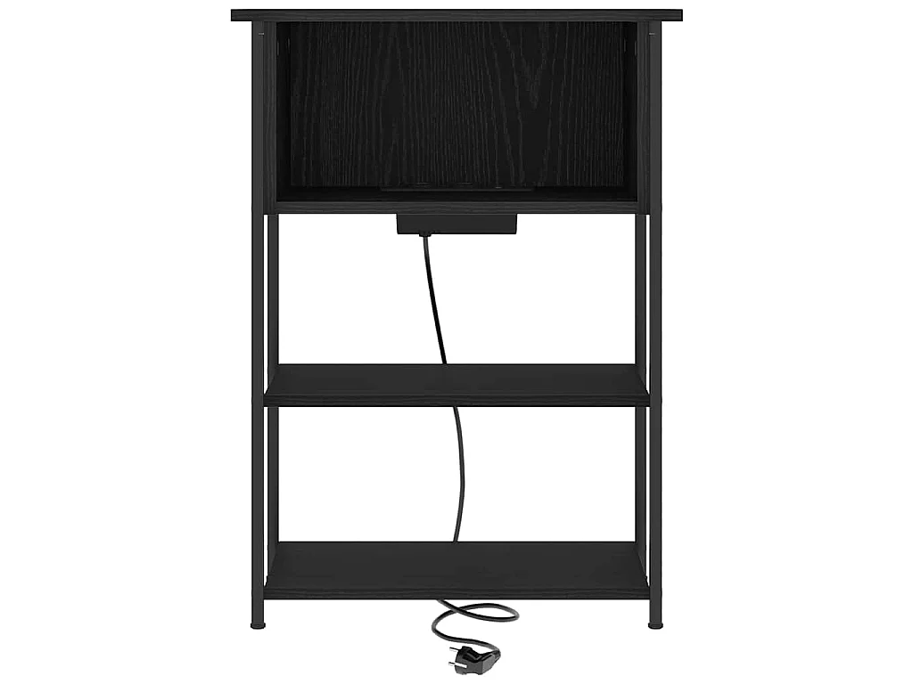 Armario de Noche Roble negro 38 x 31 x 61 cm