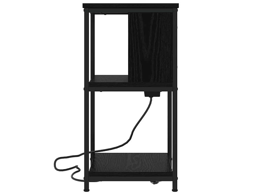 Armario de Noche Roble negro 38 x 31 x 61 cm
