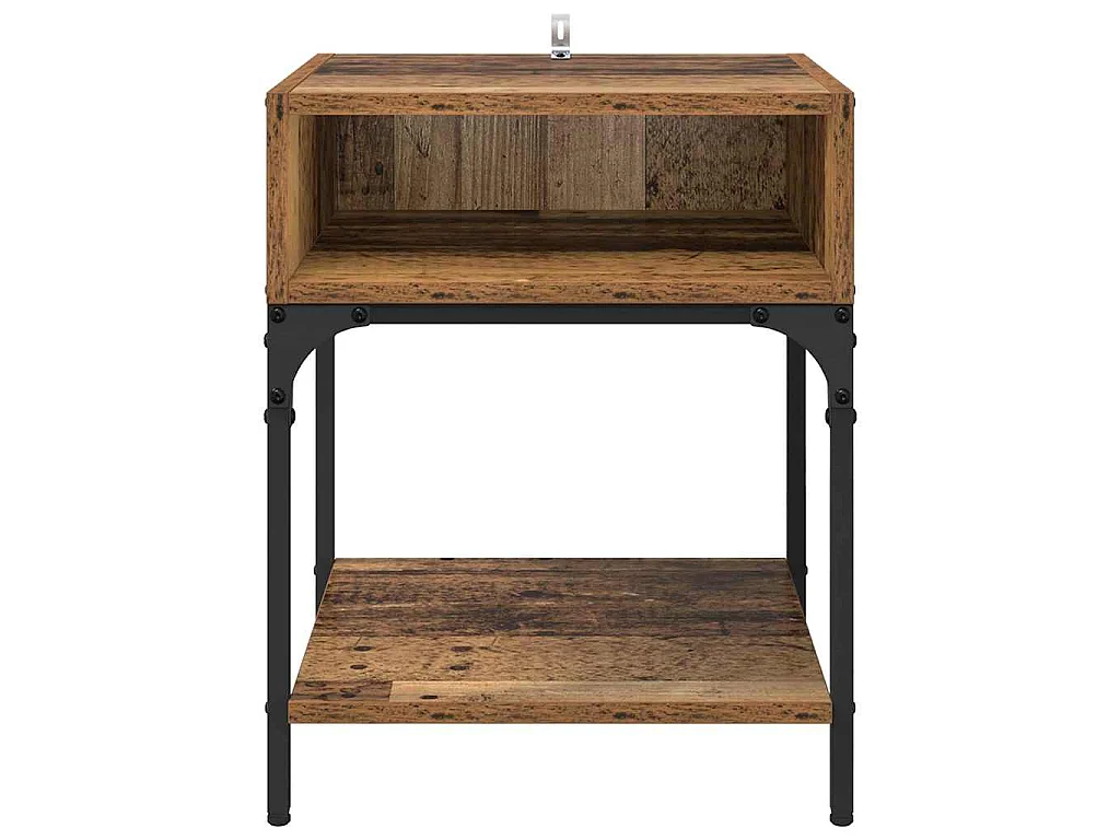 Table de chevet Bois ancien 40 x 40 x 50 cm Bois d'ingénierie