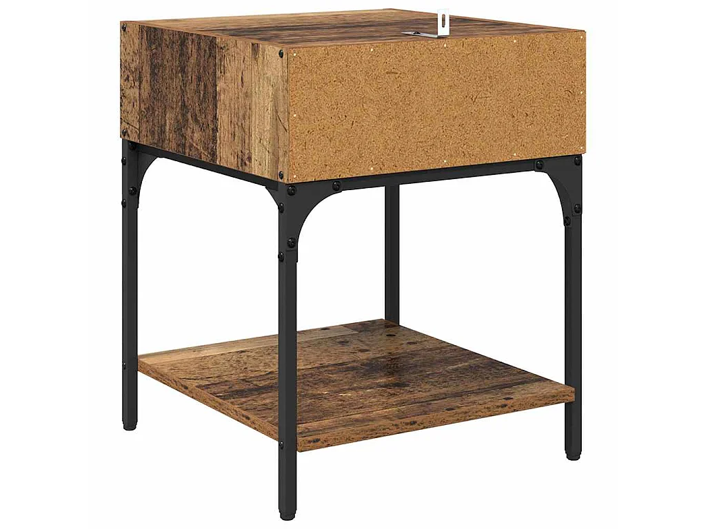 Table de chevet Bois ancien 40 x 40 x 50 cm Bois d'ingénierie