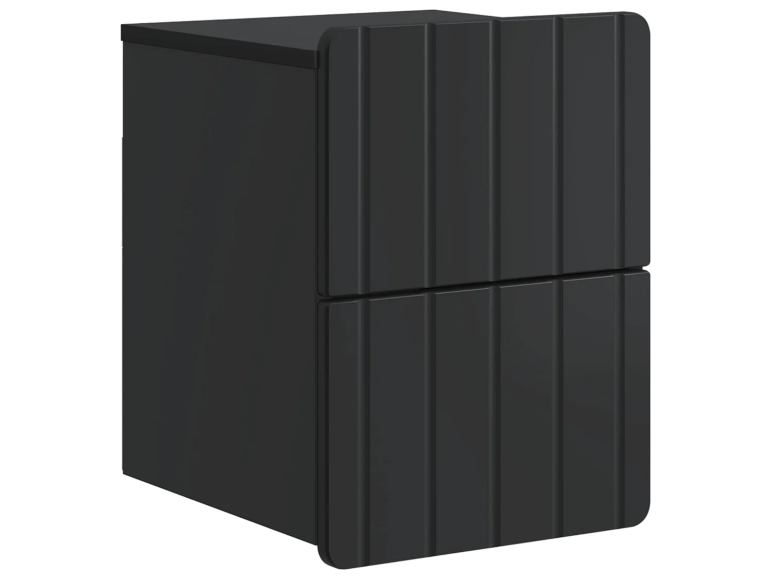 Table de chevet mural 2 pièces Noir 33 x 34,5 x 43 cm