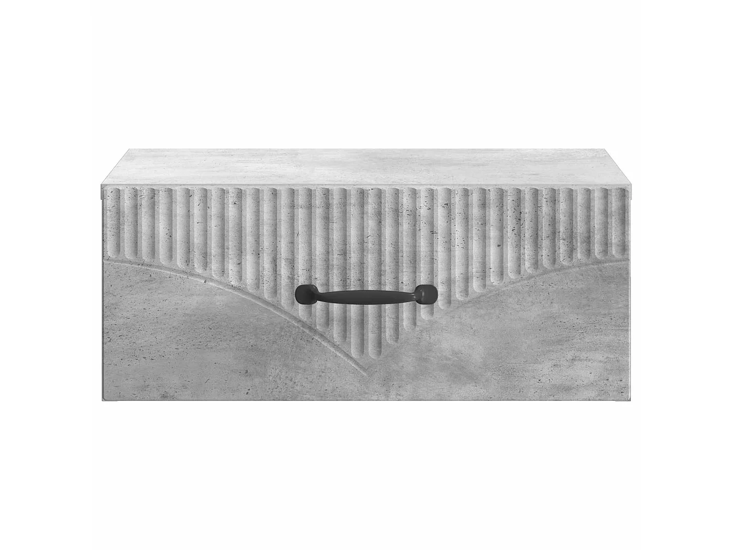 Table de chevet mural Gris béton 49 x 34,5 x 20 cm