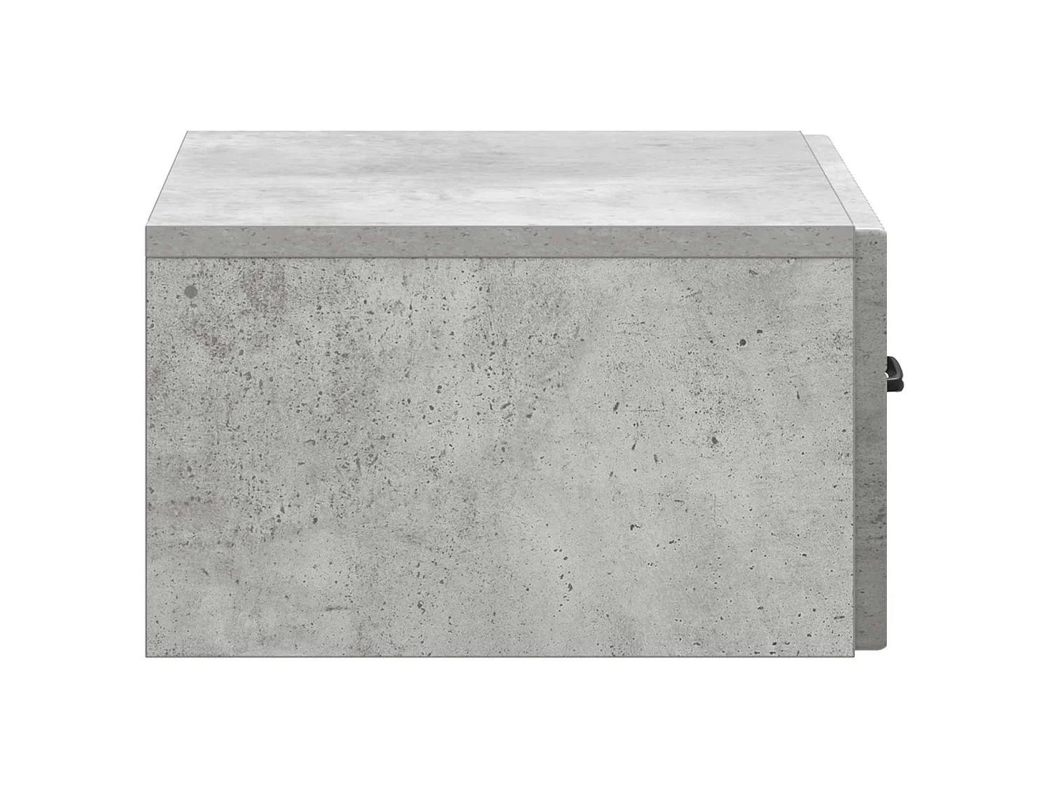 Table de chevet mural Gris béton 49 x 34,5 x 20 cm