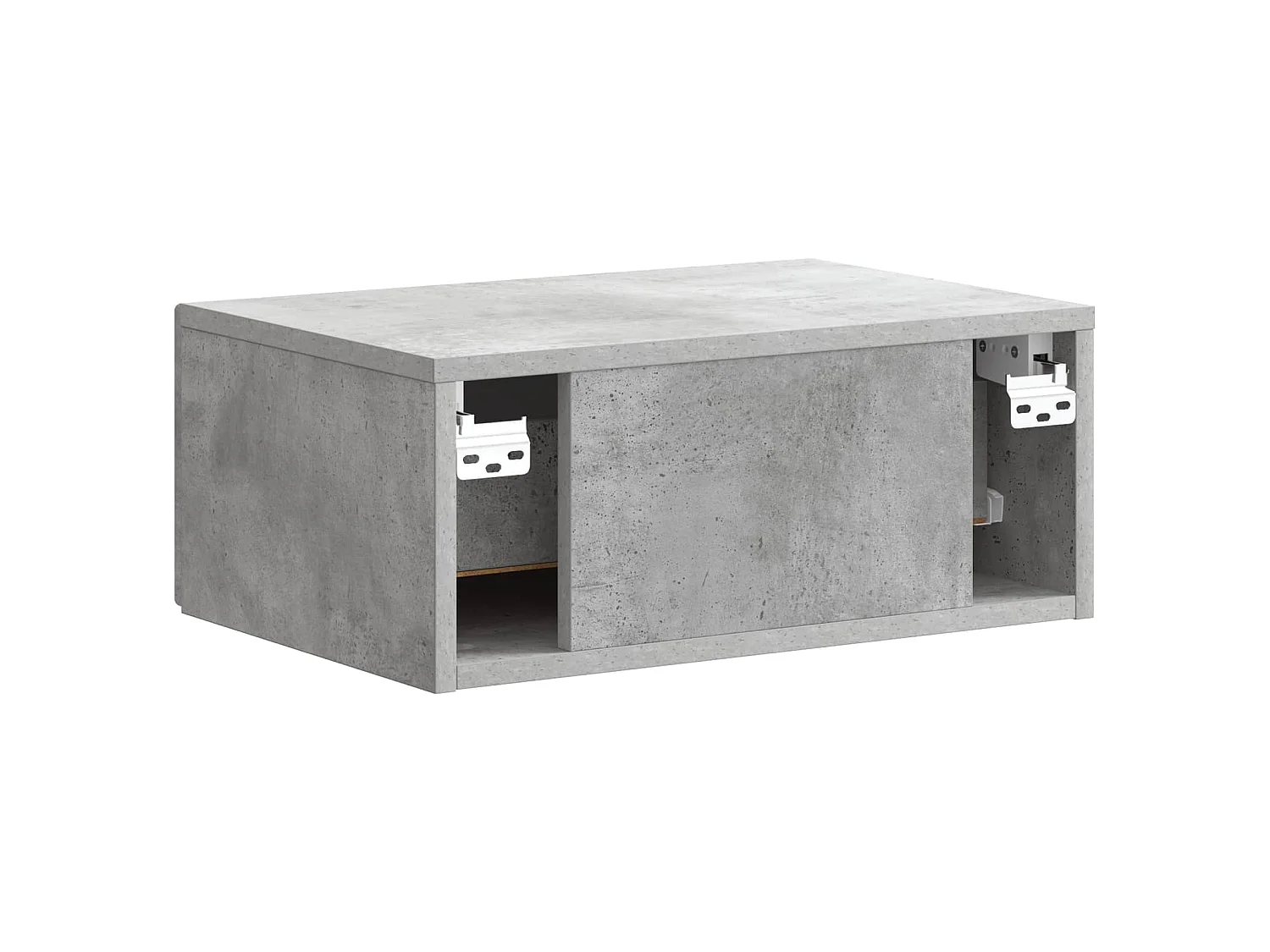Table de chevet mural Gris béton 49 x 34,5 x 20 cm