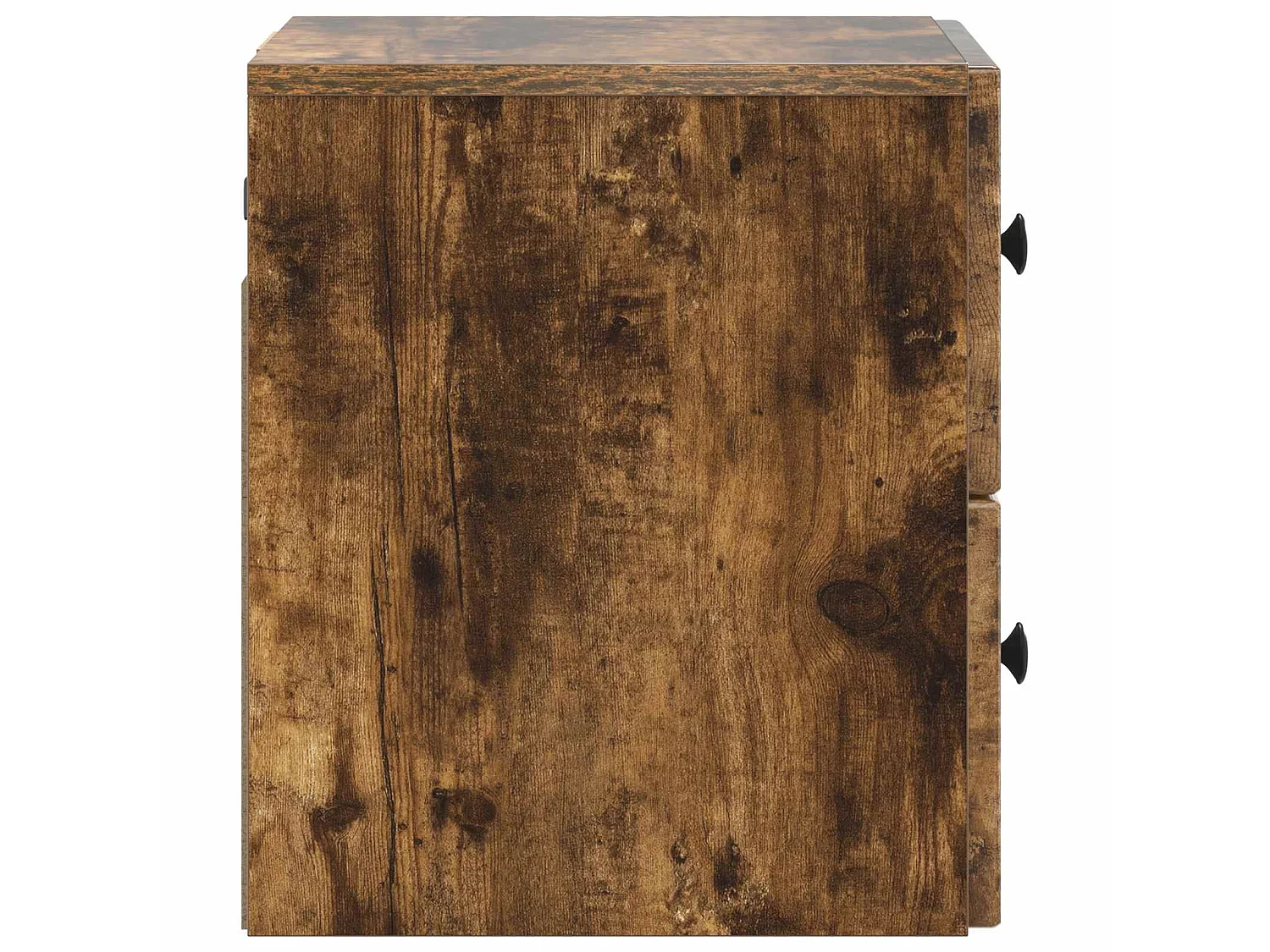 Table de chevet mural 2 pièces Chêne fumé 33 x 34,5 x 40 cm