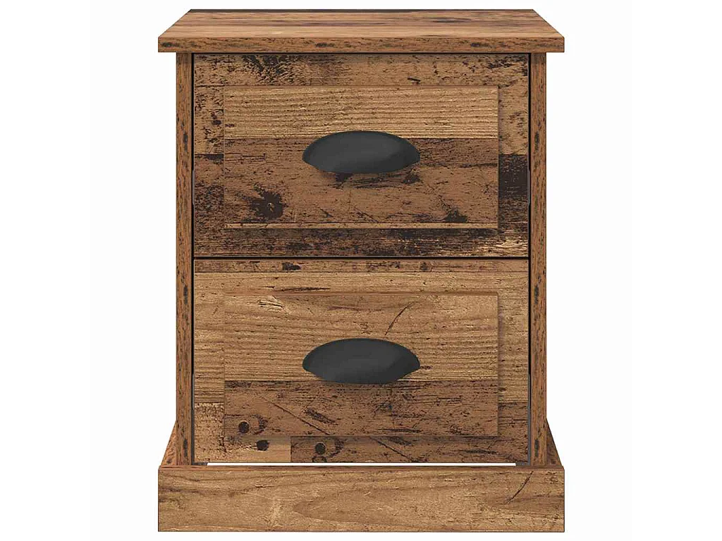Armario de Noche con cajón 2 piezas Madera vieja 39 x 39 x 47.5 cm