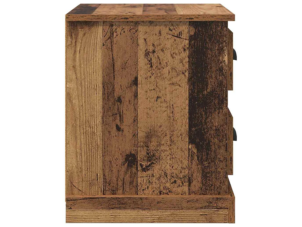 Armario de Noche con cajón 2 piezas Madera vieja 39 x 39 x 47.5 cm