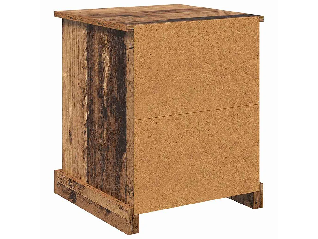 Armario de Noche con cajón 2 piezas Madera vieja 39 x 39 x 47.5 cm