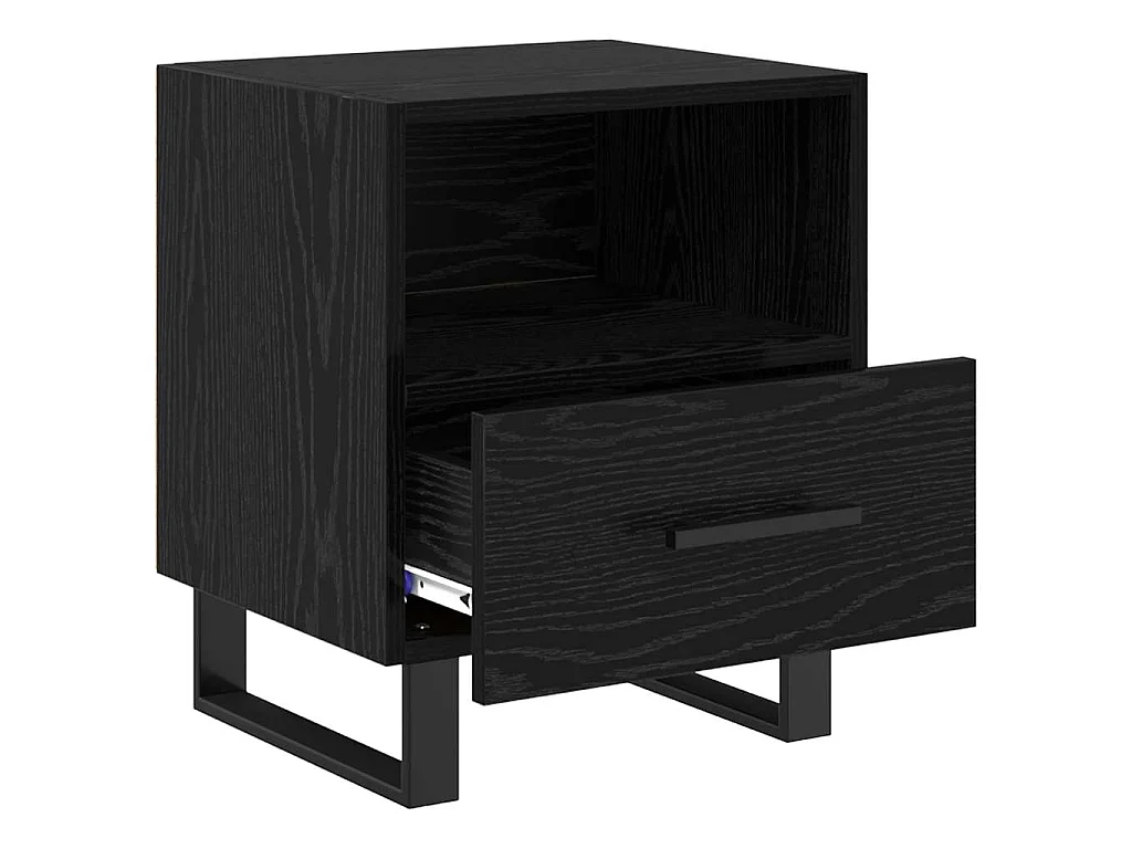 Table de chevet 2 pièces Chêne noir 40 x 35 x 47,5 cm