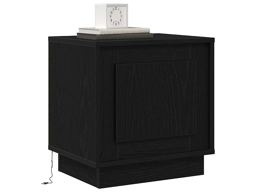 Armario de Noche con 2 piezas Negro 44 x 34.5 x 45 cm