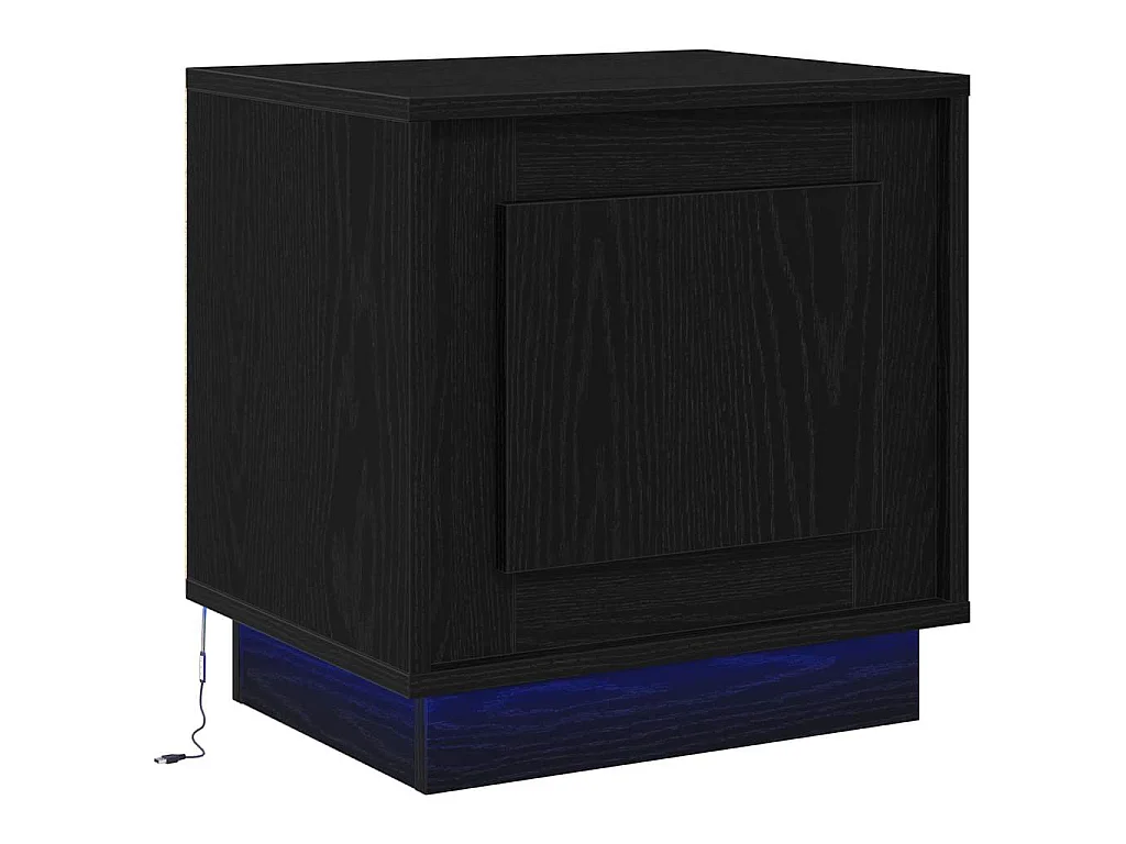 Armario de Noche con 2 piezas Negro 44 x 34.5 x 45 cm