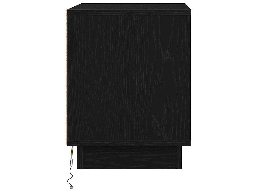 Armario de Noche con 2 piezas Negro 44 x 34.5 x 45 cm