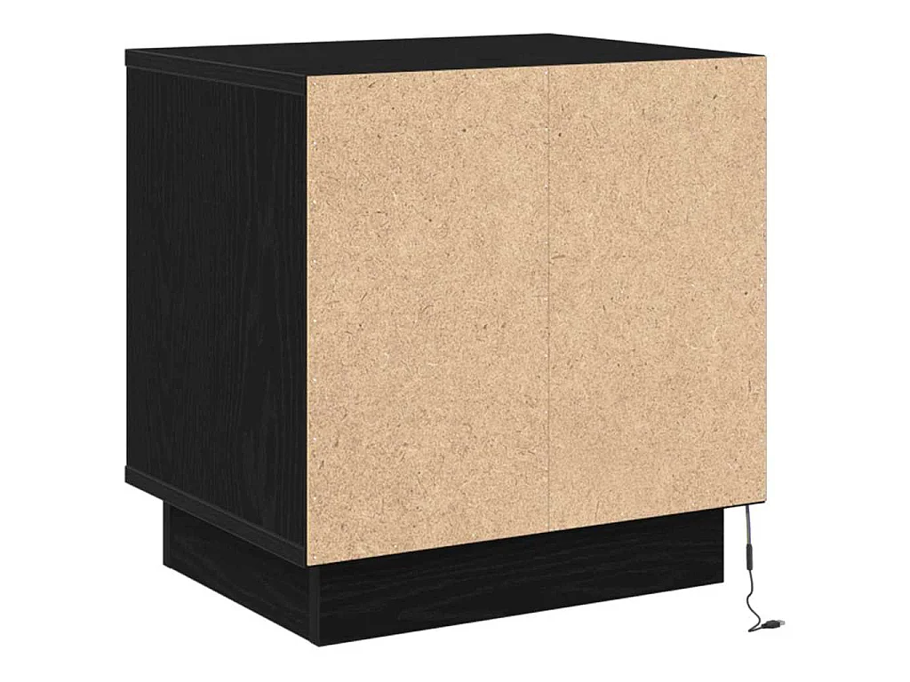 Armario de Noche con 2 piezas Negro 44 x 34.5 x 45 cm