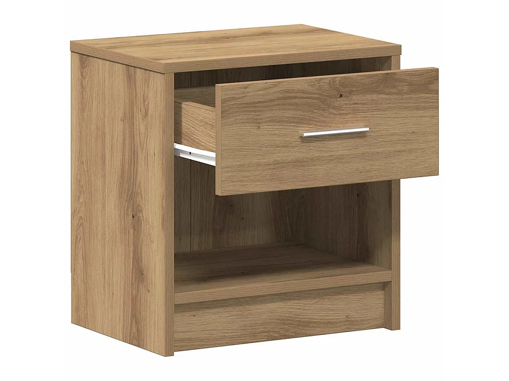 Table de chevet avec tiroir en chêne artisanal 39 x 28 x 41 cm