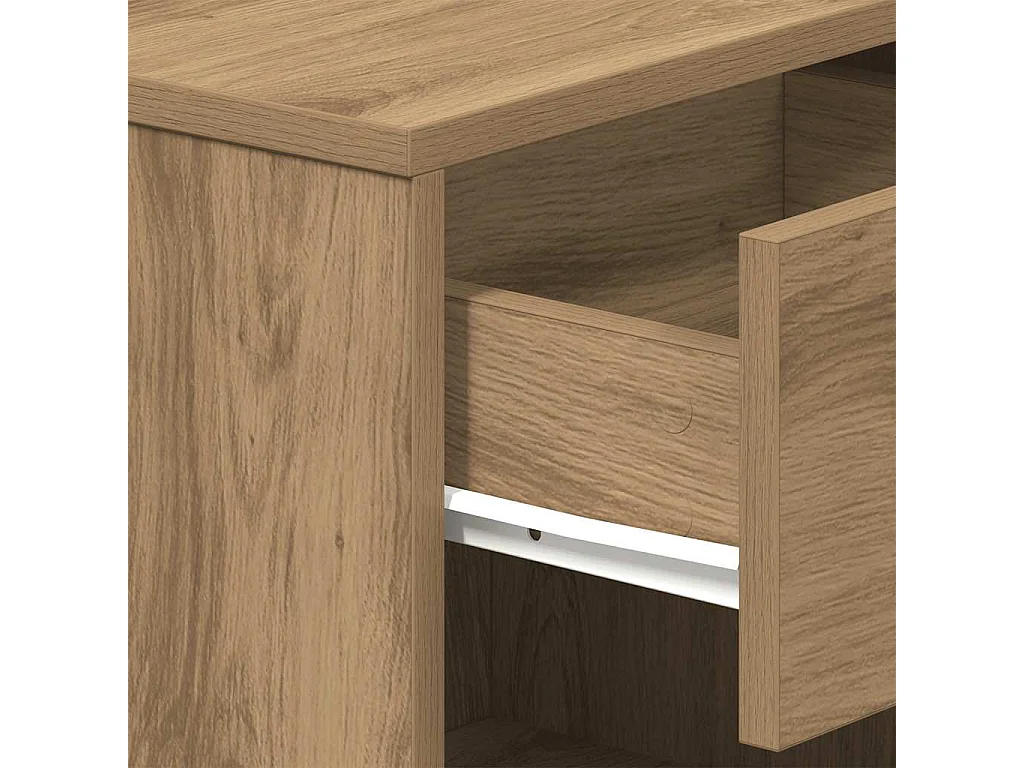 Table de chevet avec tiroir en chêne artisanal 39 x 28 x 41 cm