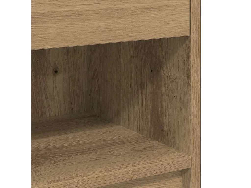 Table de chevet avec tiroir en chêne artisanal 39 x 28 x 41 cm