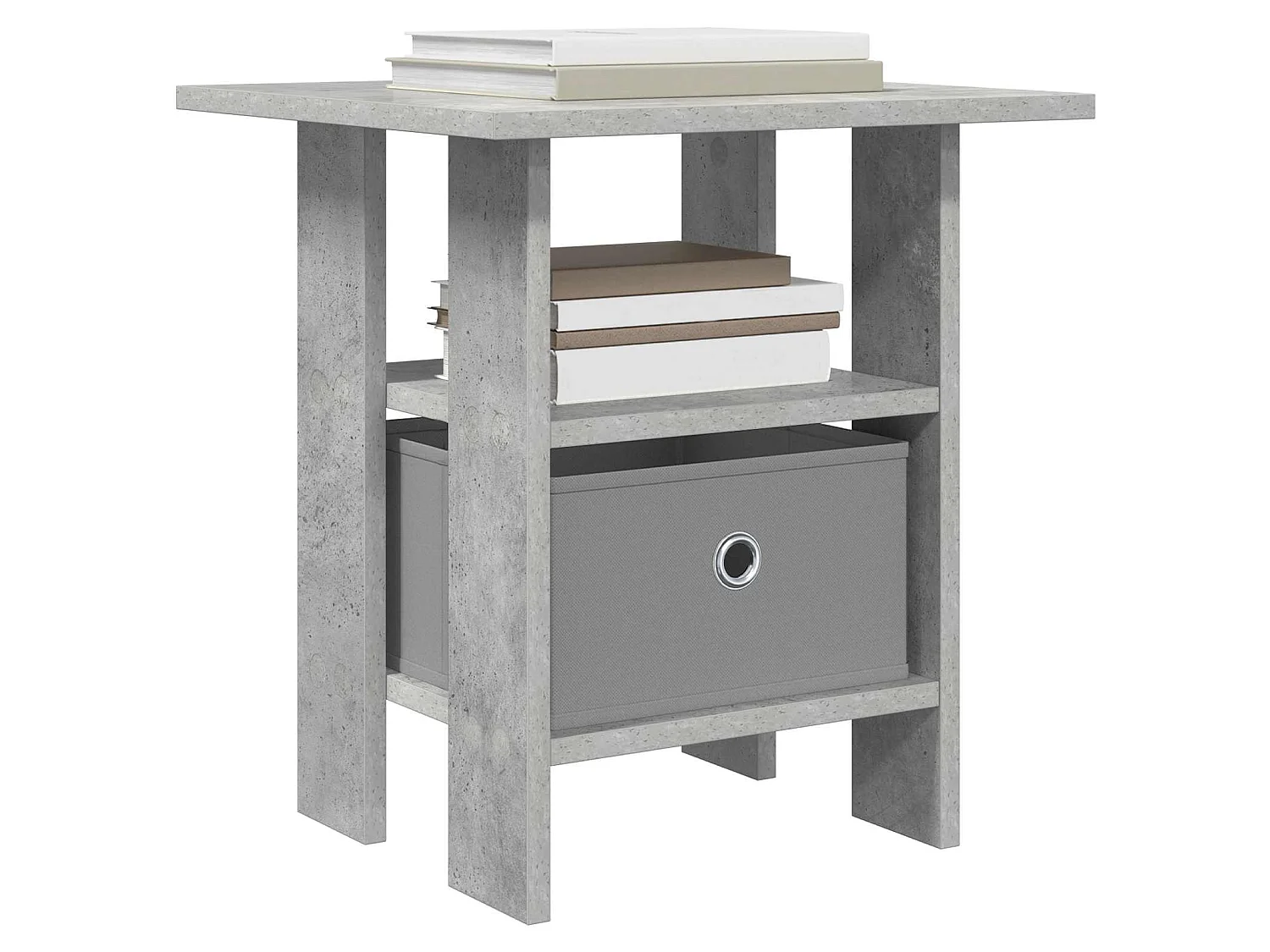 Table de chevet Gris béton 41 x 40 x 45 cm Bois d'ingénierie