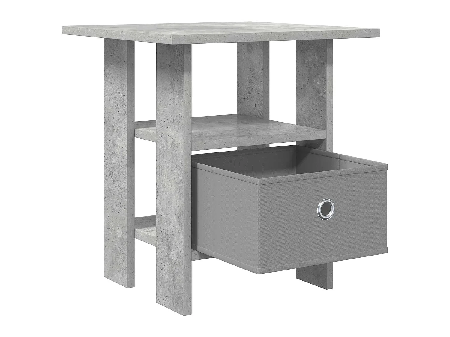 Table de chevet Gris béton 41 x 40 x 45 cm Bois d'ingénierie