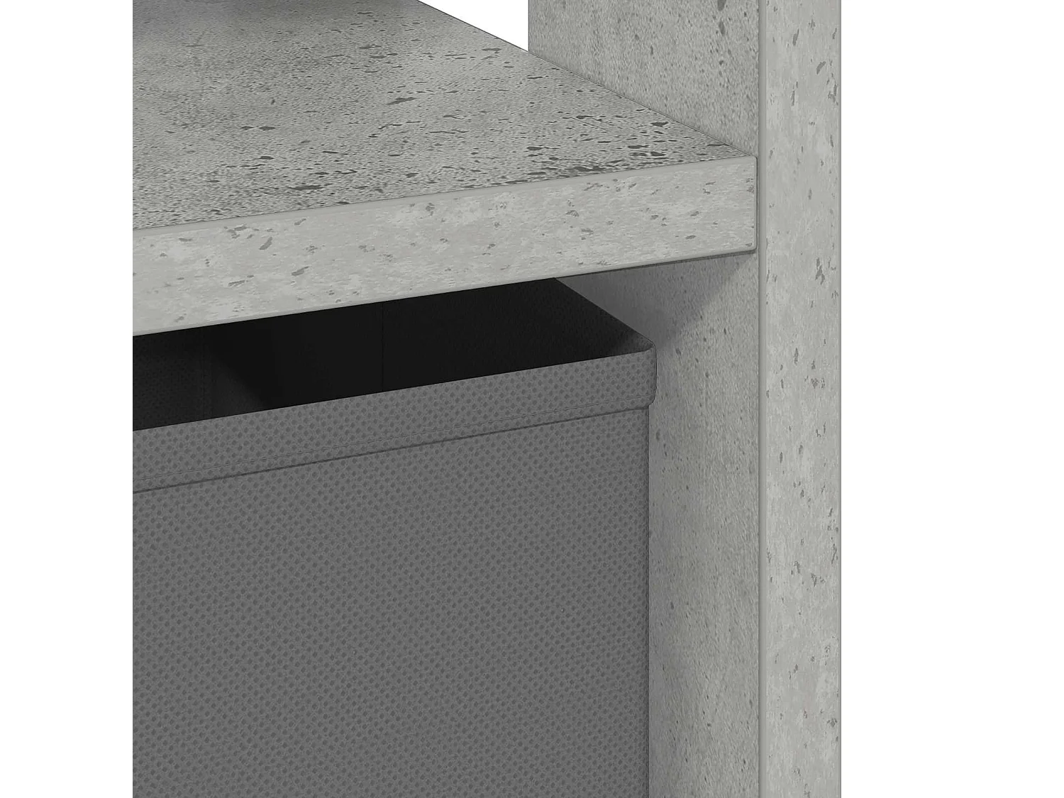 Table de chevet Gris béton 41 x 40 x 45 cm Bois d'ingénierie