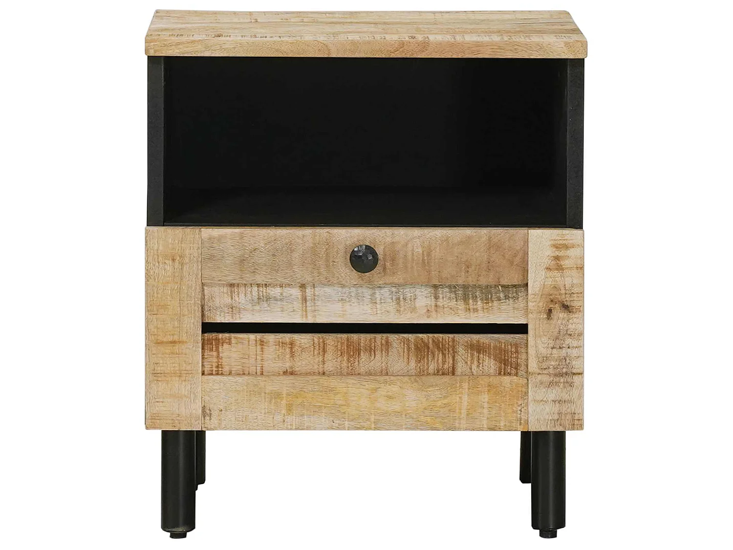 Table de chevet 2 pièces Naturel 40 x 33 x 46 cm