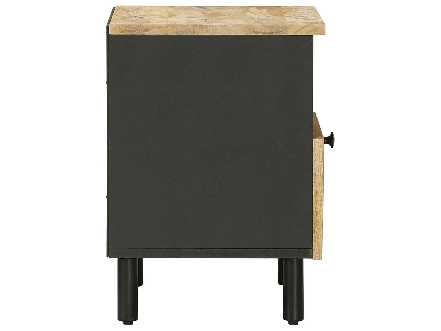 Table de chevet 2 pièces Naturel 40 x 33 x 46 cm