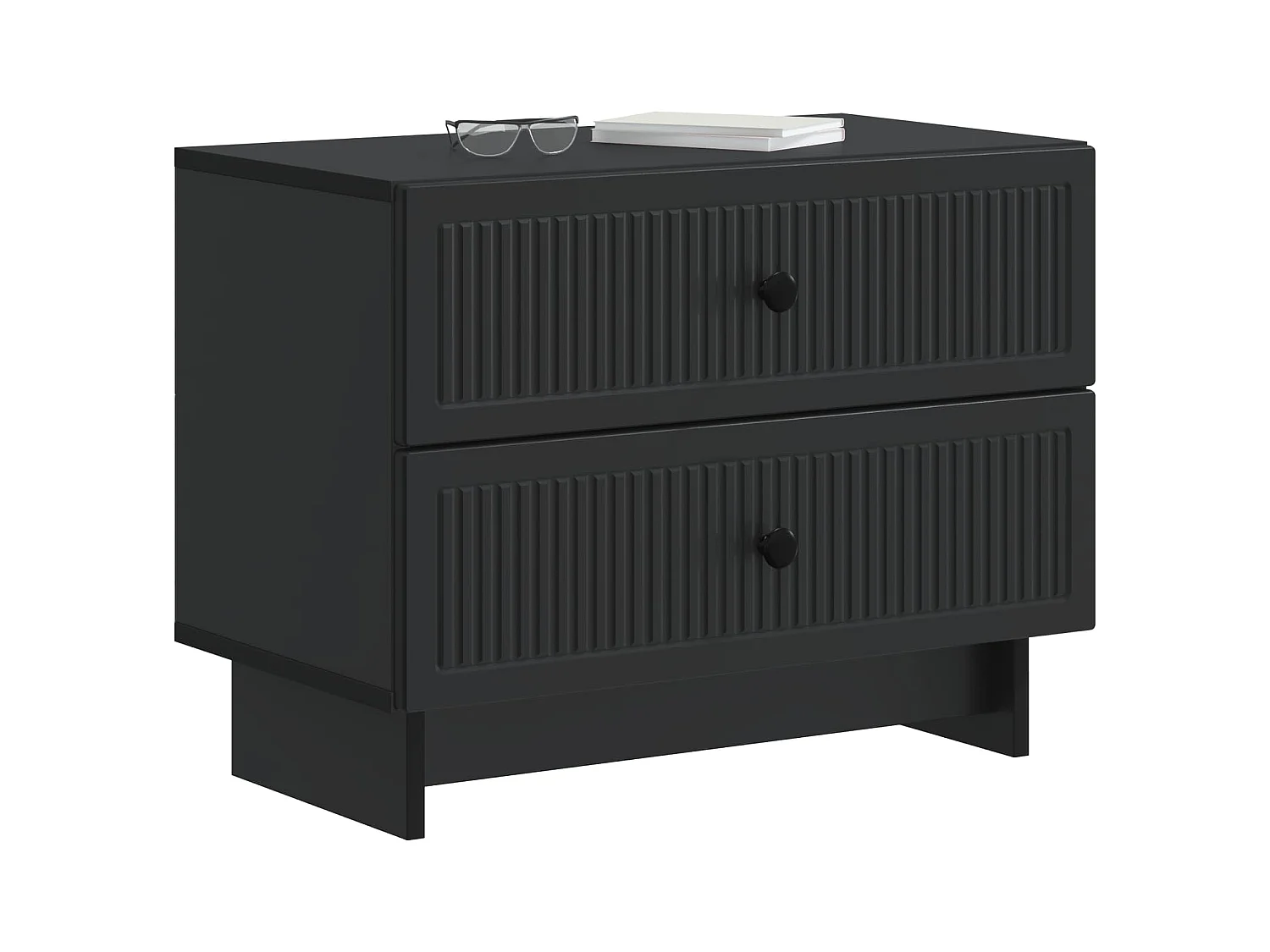 Table de chevet Noir 62 x 34,5 x 47,5 cm Bois d'ingénierie