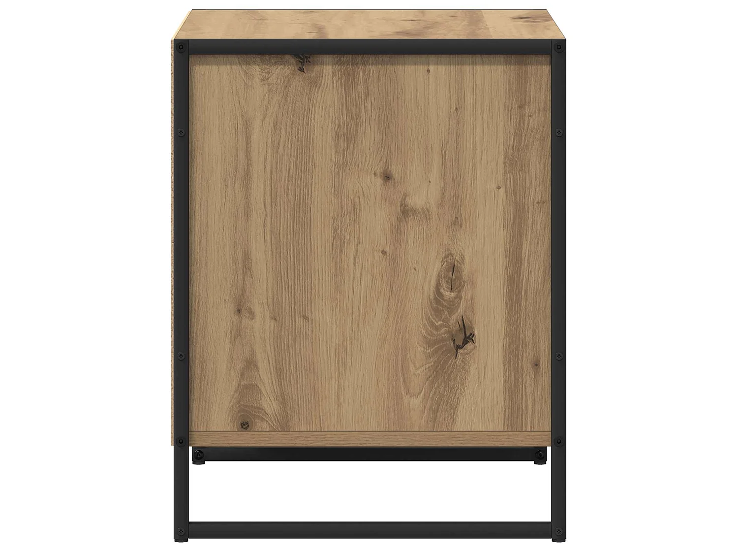 Mesa de Noche con cajón 2 piezas Roble Artesanal 50 x 39,5 x 50 cm