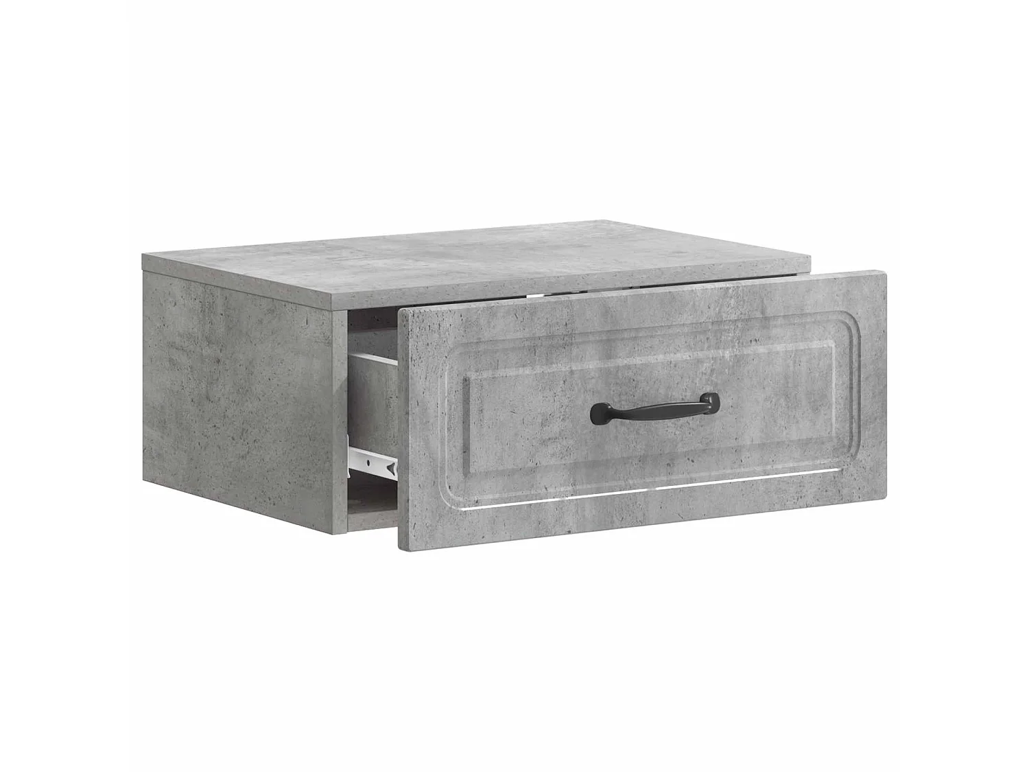 Table de chevet mural Gris béton 49 x 34,5 x 20 cm