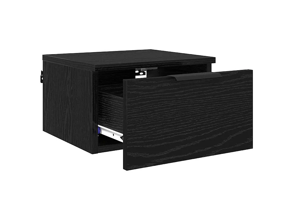 Armario de Noche con cajón 2 piezas Roble negro 34 x 30 x 20 cm
