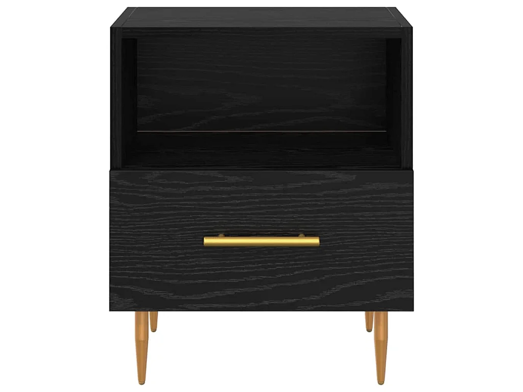 Mesa de Noche Negro 40 x 35 x 47.5 cm Madera contrachapada