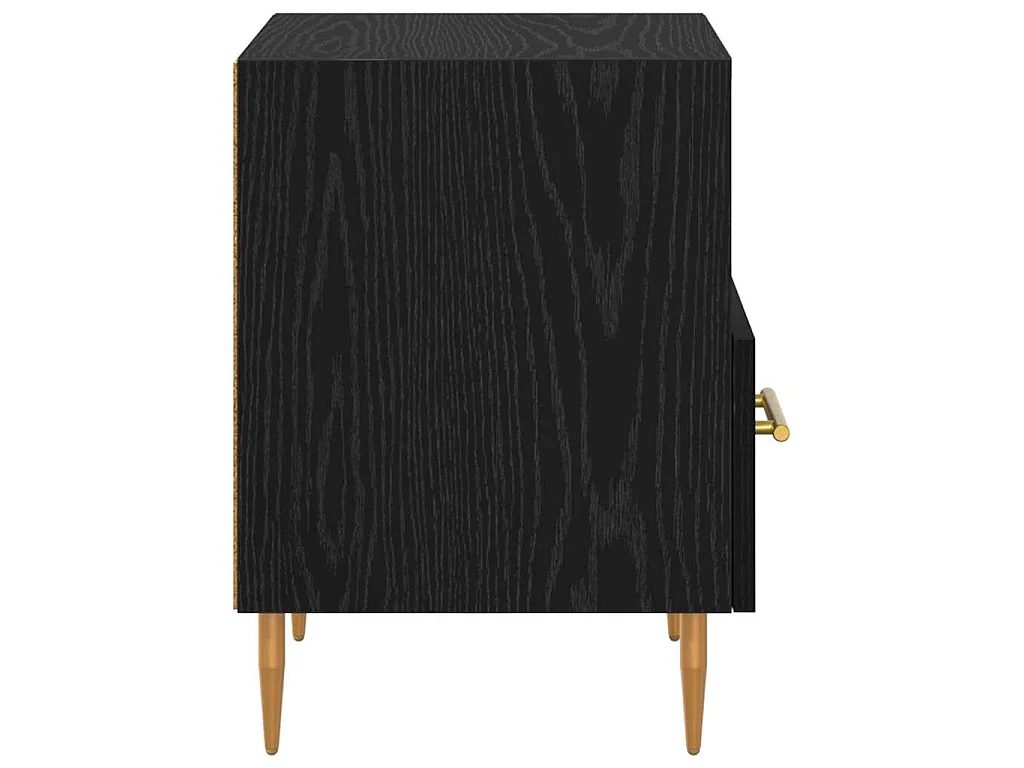 Mesa de Noche Negro 40 x 35 x 47.5 cm Madera contrachapada