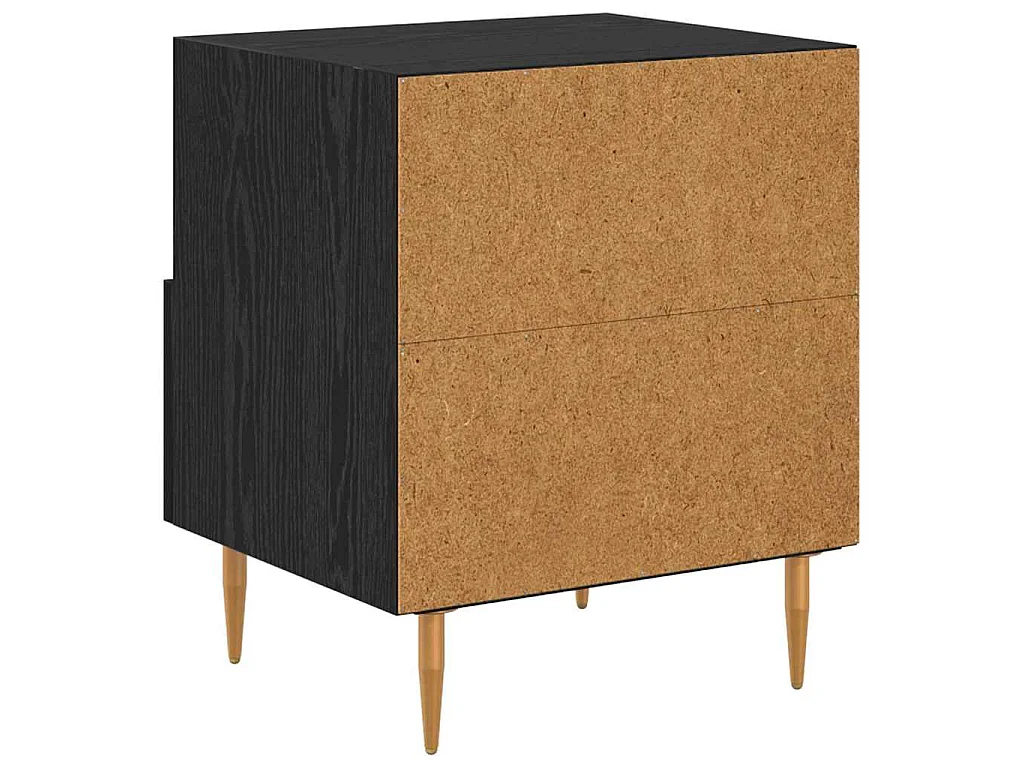 Mesa de Noche Negro 40 x 35 x 47.5 cm Madera contrachapada