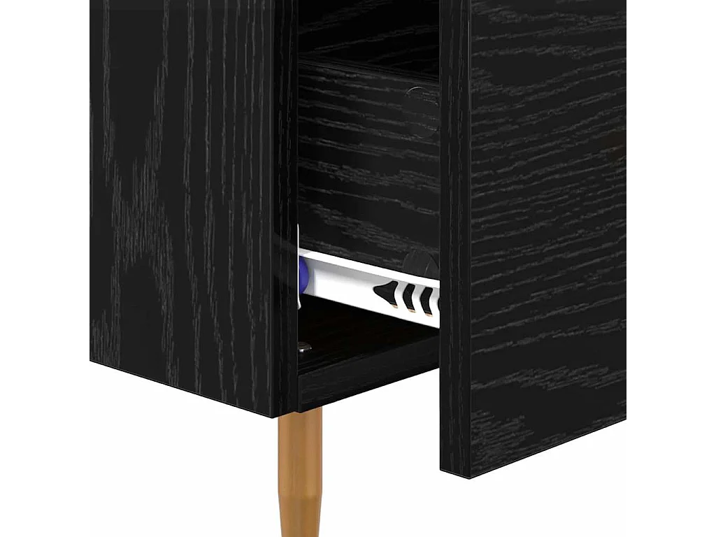 Mesa de Noche Negro 40 x 35 x 47.5 cm Madera contrachapada