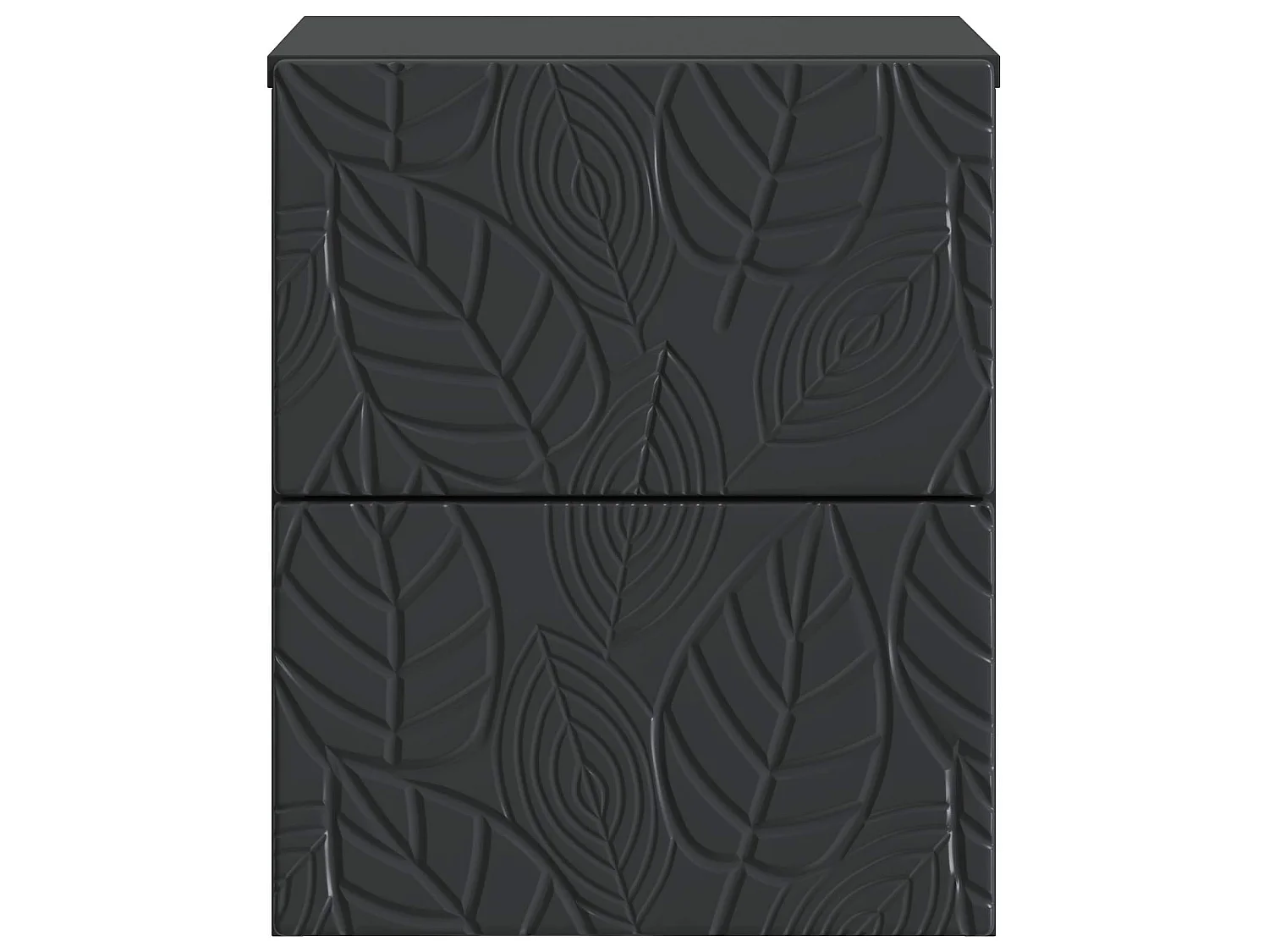 Table de chevet mural 2 pièces Noir 34,5 x 33 x 40 cm